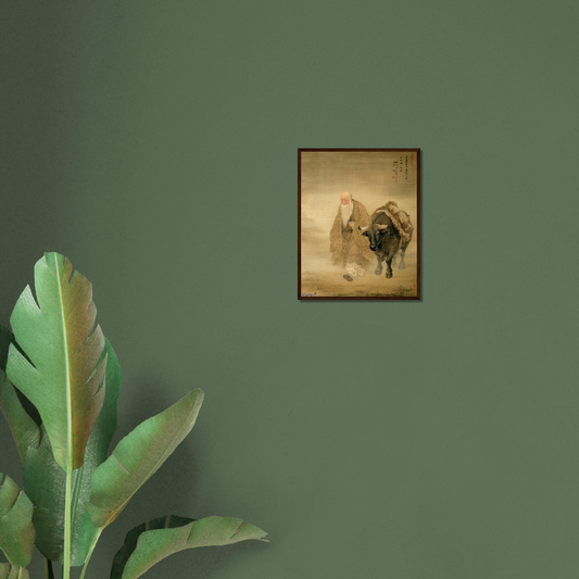 "Lao-Tzu walking West" Classic Matte Paper Wooden Framed Poster 40x50 cm / 16x20″