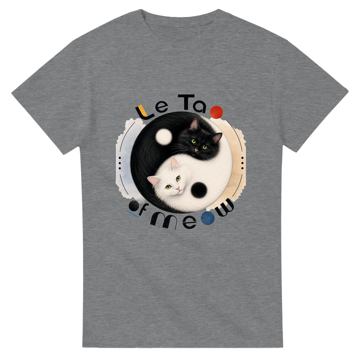 "Le Tao of Meow" Heavyweight Unisex Crewneck T-shirt | Gildan® 5000