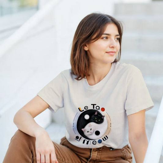 "Le Tao of Meow" Heavyweight Unisex Crewneck T-shirt | Gildan® 5000