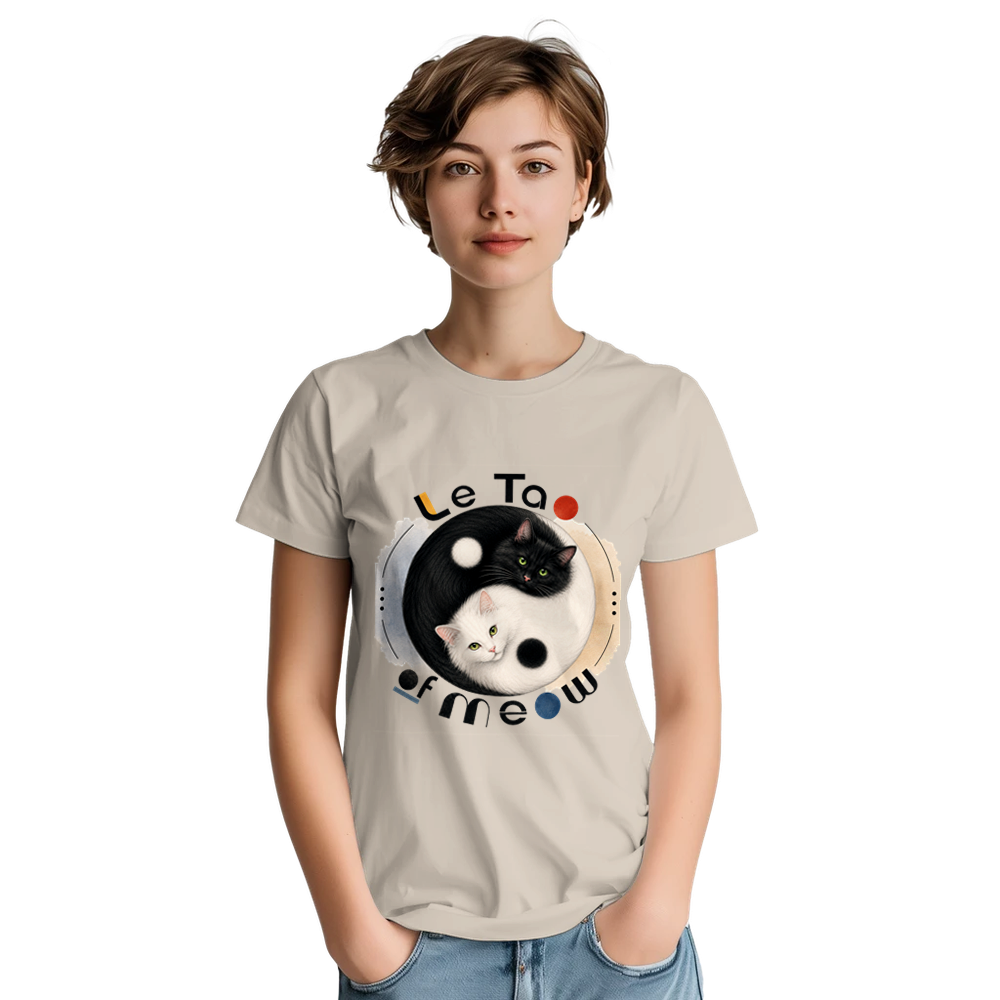 "Le Tao of Meow" Heavyweight Unisex Crewneck T-shirt | Gildan® 5000